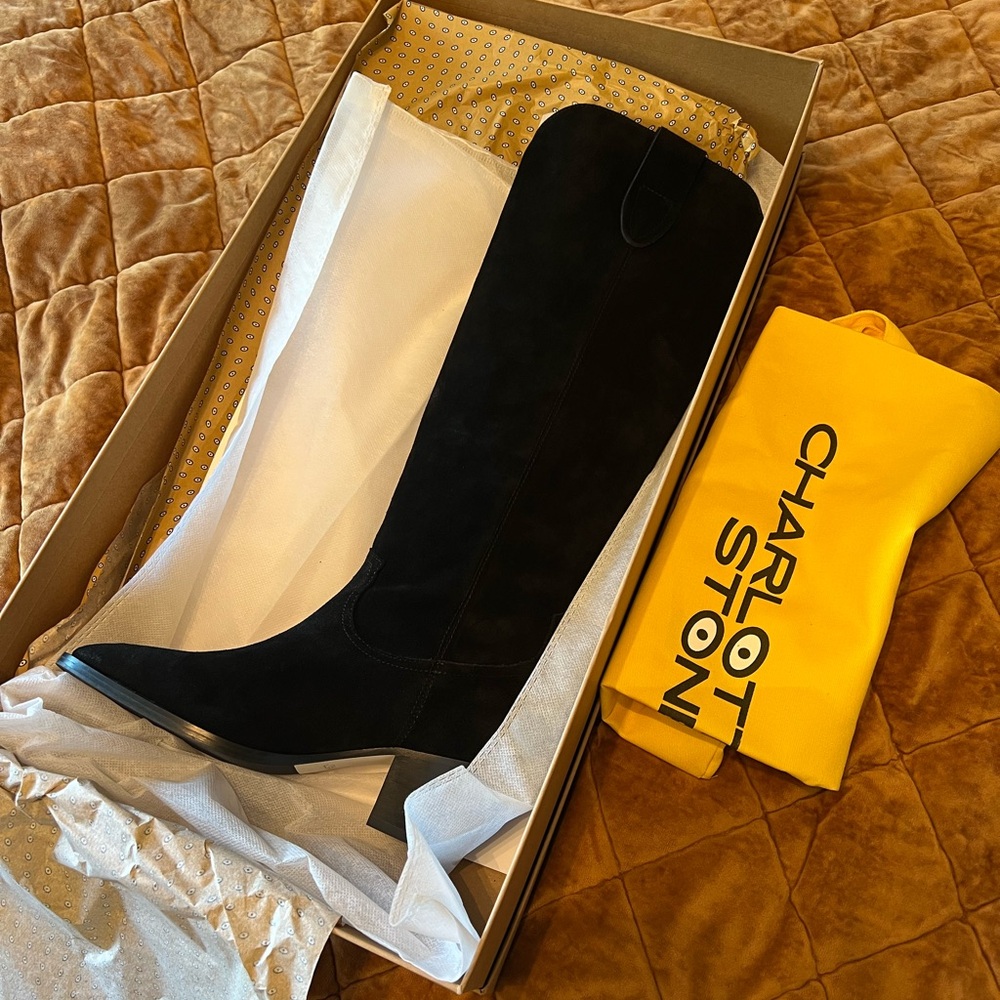 Charlotte Stone Agatha Boots in Black